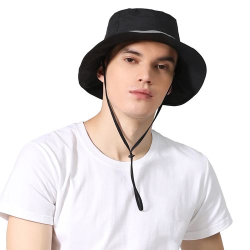 Huakunda Waterproof Bucket Hat for Men Rain Hat Quick-Dry UPF50+ Sun Cap UV Protection Beach Hat for Sport Hiking Camping Traveling Fishing