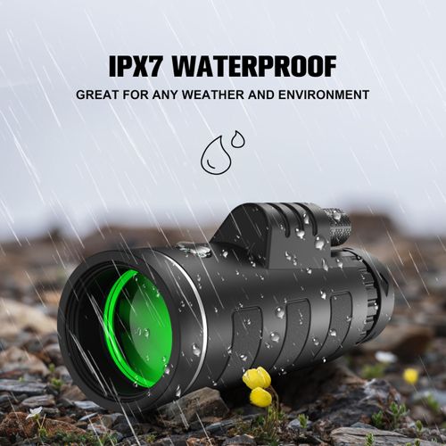 Monocular Telescope with Smartphone Adapter and Telescope Case High Powered Monocular, Compact Monocular for Wildlife, Hunting, Camping, Travel &Outdoor Adventures