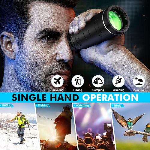 Monocular Telescope with Smartphone Adapter and Telescope Case High Powered Monocular, Compact Monocular for Wildlife, Hunting, Camping, Travel &Outdoor Adventures