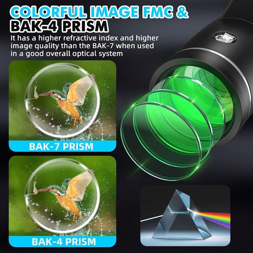 Monocular Telescope with Smartphone Adapter and Telescope Case High Powered Monocular, Compact Monocular for Wildlife, Hunting, Camping, Travel &Outdoor Adventures