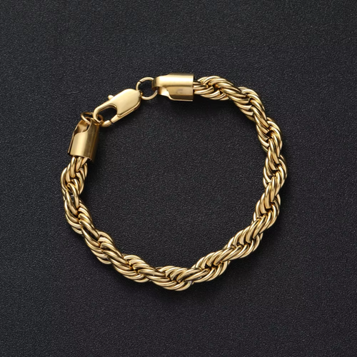 14K gold-plated rope bracelet