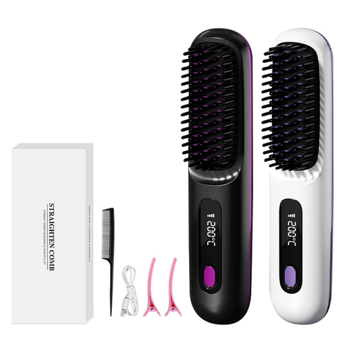 Wireless heated hair straightener