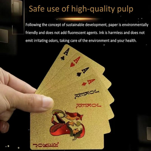 Gold-plated durable PVC waterproof playing cards