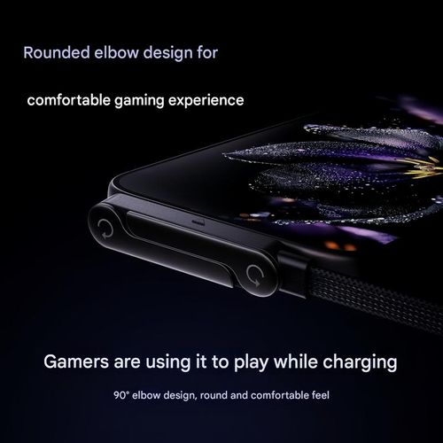 basemo Invisible Holder Charger Cable with Stand, 240w super fast charging 2-in-1 Fast Charging Cord & Phone Stand for Gaming, Office, Car Travel, Compatible with iPhone Samsung Type-C charging cable Black