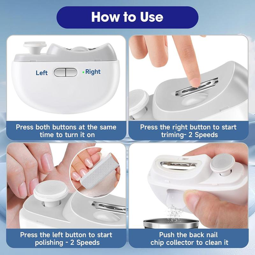 Automatic Electric Nail Clipper with Nail Polisher – Safe