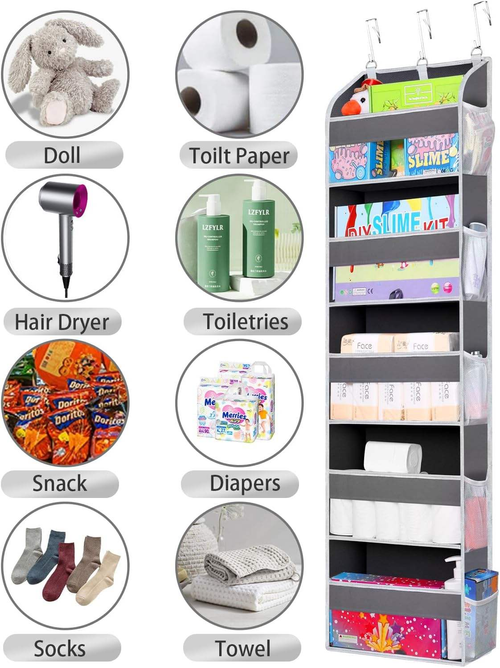 Non-woven fabric door storage hanging bag for dormitory