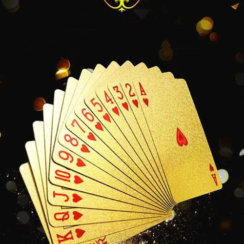 Gold-plated durable PVC waterproof playing cards