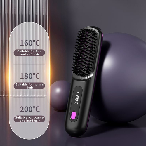 Wireless heated hair straightener