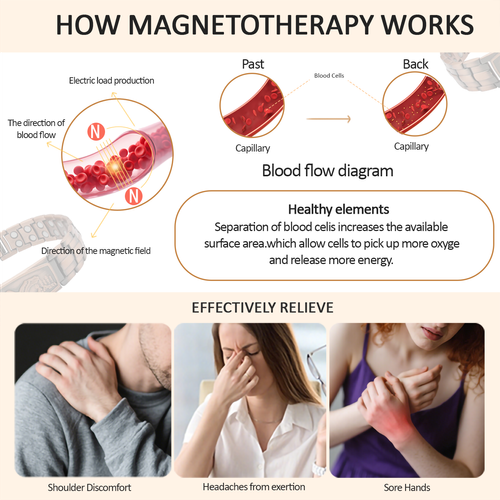 Retro Copper Cross Magnetic Wide Bangle - Men's Stylish Unique Jewelry with Gift Box