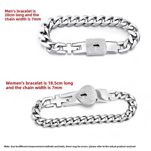 A pair of interlocking couple bracelets (available in black and gold)