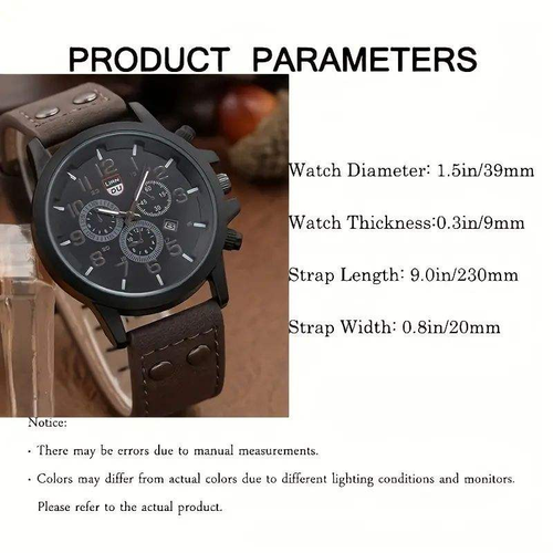 Stylish round quartz watches (five-piece set)