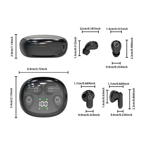 New 2-in-1 high stereo in-ear wireless earphones