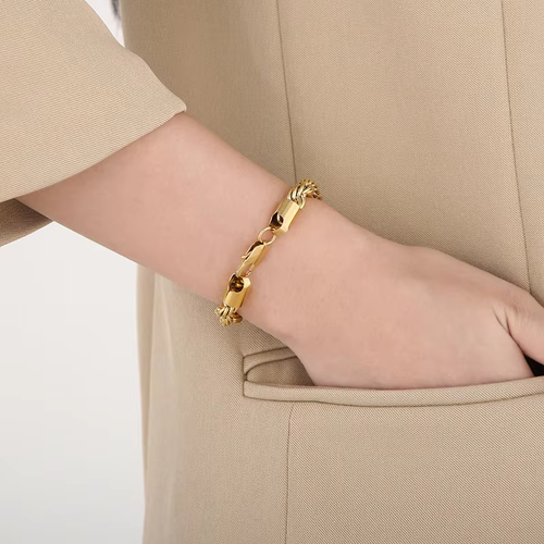 14K gold-plated rope bracelet