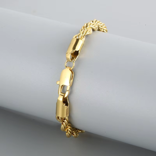 14K gold-plated rope bracelet