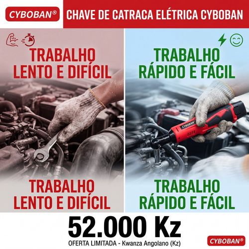 Chave de Catraca Elétrica Cyboban 12V | Ferramenta para Oficina em Luanda
