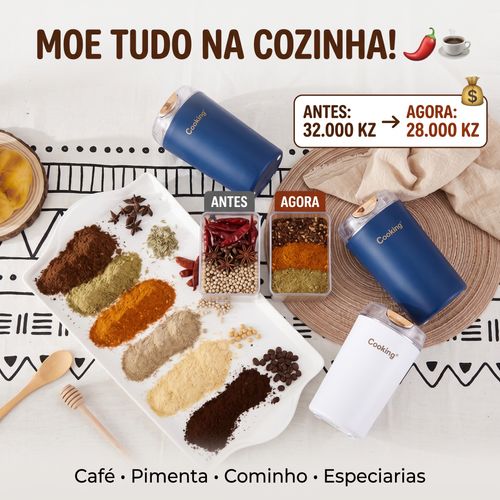 Moedor Elétrico Sem Fio Portátil | Moedor de Café e Especiarias Doméstico para Cozinha em Luanda