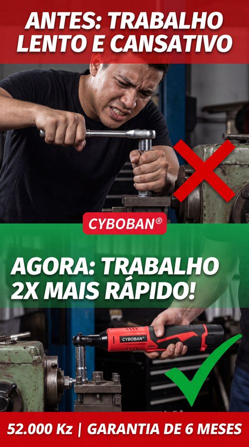 Chave de Catraca Elétrica Cyboban 12V | Ferramenta para Oficina em Luanda