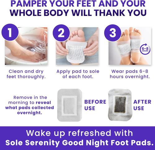 Foot Pads Cleansing and Good Night Sleep Bundle with Zeolite, Magnesium Glycinate, Valerian Root and More