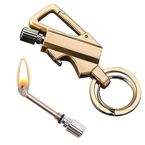 AirMount metal 3 in 1 Keychain Lighter|Waterproof Cigarette Flint Lighter + Keyring + Bottle Opener|Emergency Fire Starter Match Sticks Used for Outdoor Camping