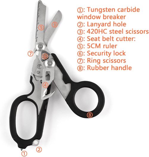 Gardening Scissors Multifunction Scissors First Aid Expert Tactical Folding Scissors Outdoor Survival Tool Combination Gadget