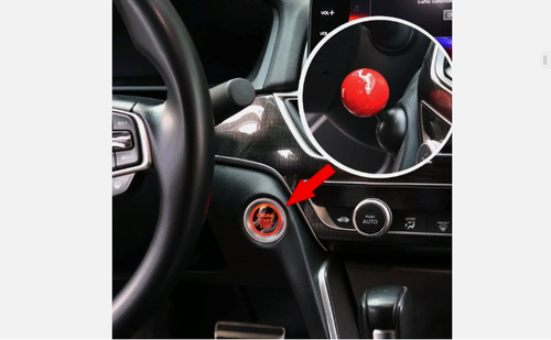 Red Car One Button Engine Start Stop Lever Cover Push to Start Button Rocker