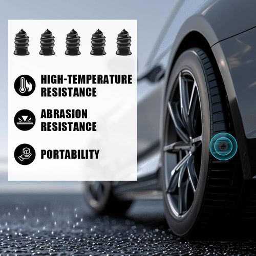 60Pcs Heavy-Duty Tyre Repair Rubber Nails with Screwdriver,Car Tyre Repair Kit,Puncture Repair Kit for Car, Motorcycle,Bike,Emergency Tire Plug Kit  (30S+30L）