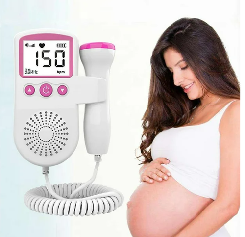 Portable Fetal Doppler Accessory Kit, Home Doppler Baby Fetal Heartbeat Monitor Pregnancy Fetal Doppler Prenatal Baby Heart Rate Monitor LCD Display
