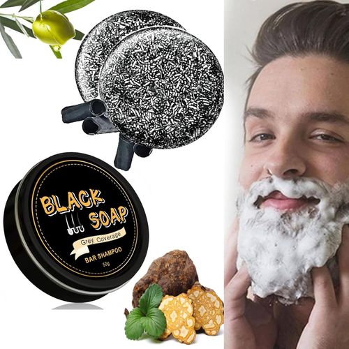 Gray Hair Reverse Bar Black Soap For Gray Hair Darkening Shampoo Bar, Natural Black Soap for Hair , Beard Darkening, Moisturizing  and Scalp Care for Men Women
