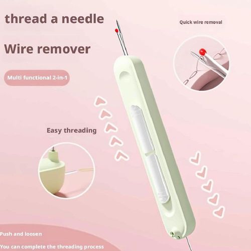 2  pieces of  Chicliify Needle Threader, Chicliify 2-in-1 Needle Threader and Seam Ripper Tool, Insert Needle Threader, Needle Threader and Seam Ripper