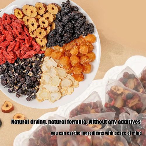 Ginseng Mulberry Gouqi Tea, Ginseng & Mulberry Herbal Tea, KidneyTea Formula Treasure Longan Red Date Wolfberry Teabags for Men & Women(1)