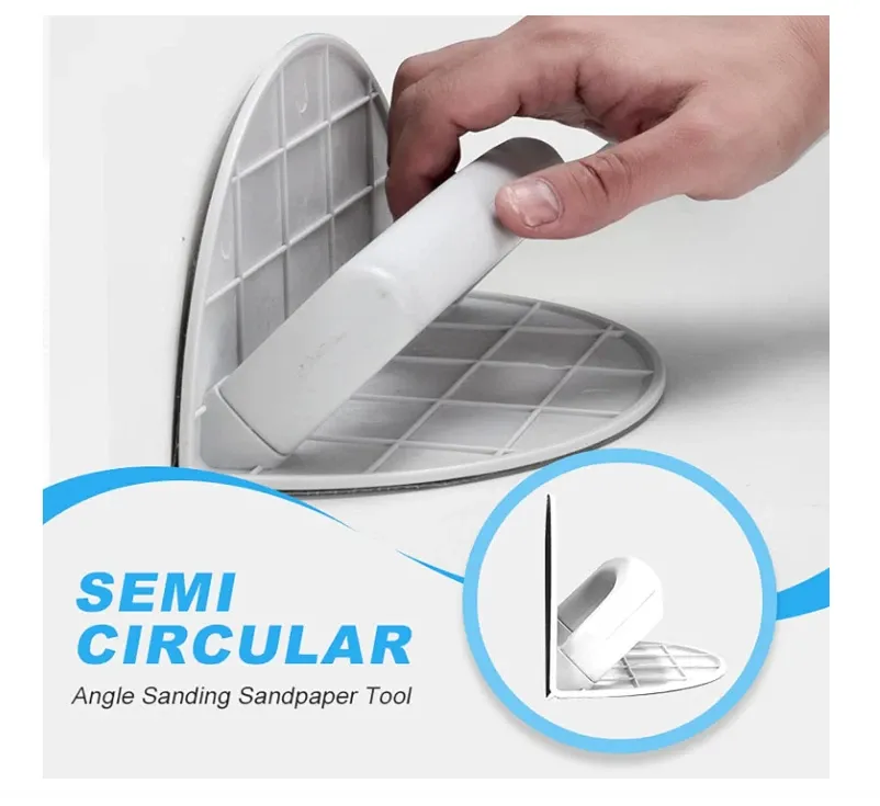 Detail Sander - Putty Sanding Tool , Arc-Shaped Sander Tool , Handheld Portable Gadget With Non-Slip Grip For Paint Metal Art Crafting Home Furniture Wall, Polishing Wall, Corner Grinding