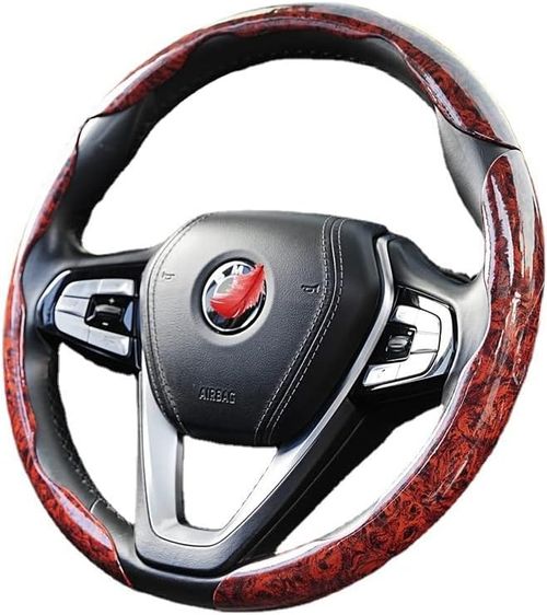 3-piece steering wheel cover set for General Motors, including wood steering wheel cover, non-slip grip cover, and other automotive interior accessories.