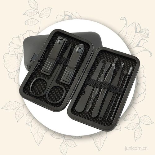 Black Carbon Steel Nail Clipper Set, Nail Clippers, Manicure Toolscomplete Set