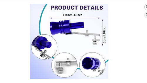 Car Turbo Whistle, Automotive Replacement Exhaust Mufflers, L Turbo Sound Exhaust Muffler Pipe Whistle Auto Roar Maker, Car Accessories Car Tail Whistle for Most Cars Displacement of 2.0-2.4