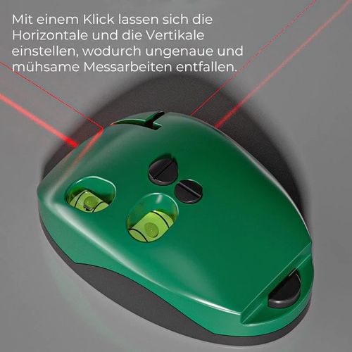 Electronic 90 Degree Laser Scale - 2025 Lazer Level, Green Self Leveling Cross Line Laser Level with Horizontal and Vertical Lines, Protable Mouse Shape for Construction, Tile. (1 Set)