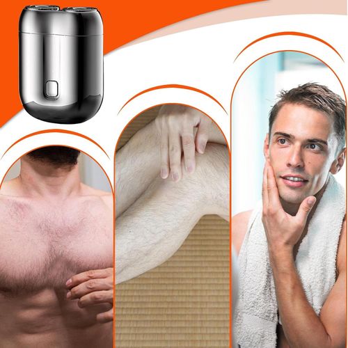 Generic Electric Minis Travel Shaver - Cordless, USB Rechargeable, Wet and Dry, Silver, Unisex-Adults