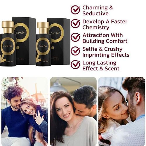 Lure Her Perfume for Men, Pheromone Cologne Perfume, Golden Lure Lashvio Perfume for Men, Make You More Attractive