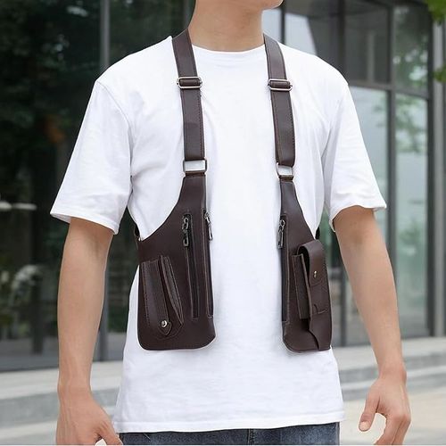 2025 New Double Shoulder Armpit Anti Theft Bag,Armpit bag for men,Multi-pocket Outdoor Tactical Chest Bag