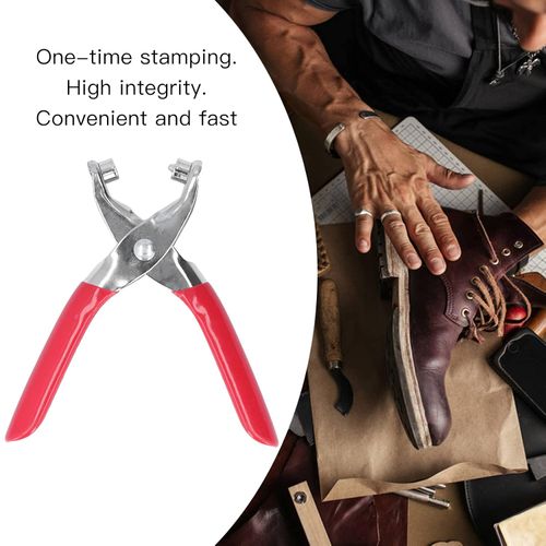 Grommet Eyelet Plier Set, Metal Eyelet Rivet Punch Pliers Grommet Tool Kit for Leather Clothes Belt with 100  Eyelets