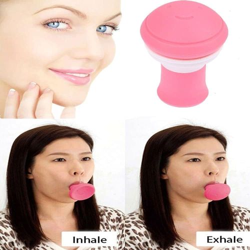 2 pieces of Jaw Face Exerciser Remove Nasolabial Folds Define Your Jawline, Facial and Neck Exercise for Women and Men Slim and Tone your Face and Neck Muscles to Look Younger (Pink)