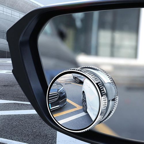 Stick-On Rearview Blind Spot Mirrors - Border Thin Car Mirrors ,Glass Convex Rear View Mirror, Fisheye Mirrors for Cars Stick-On Rearview
