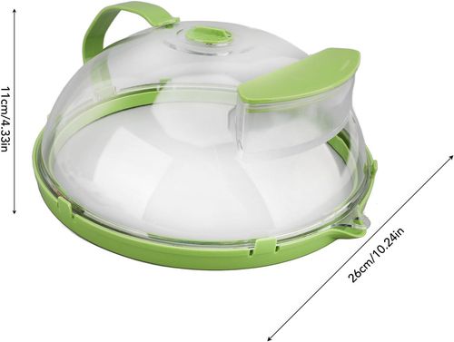 Microwave Food Cover Splatter Microwave Food Protective Cover, Sturdy PC Microwave Plate Food Cover with Water Injection Diversion Hole, High Temperature Plate Food Cover