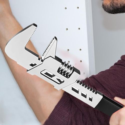 Right Angle Adjustable Wrench, F Wrench Adjustable, Carbon Steel -End Wrench Tool   Pocket Tools Wrench, Sanitary Pliers Opening Wrench, Precise