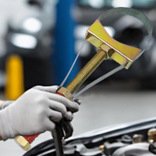 Oil Filter Removal Tool , Repair Equipment for Motorcycle ,Car Auto Oil Filter Removal Tool Adjustable Strap Wrench Repair Accessories
