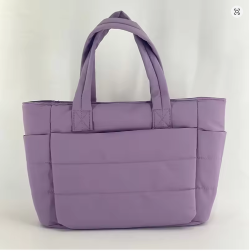 Women Lightweight Tote Bag Fashionable Zipper Closure Casual Outings Handbag