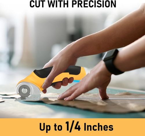 Cordless Electric Cardboard Cutter – Rechargeable Rotary Blade Cutting Shears, Heavy-Duty Automatic Cutting Tool, for Cardboard Boxes
