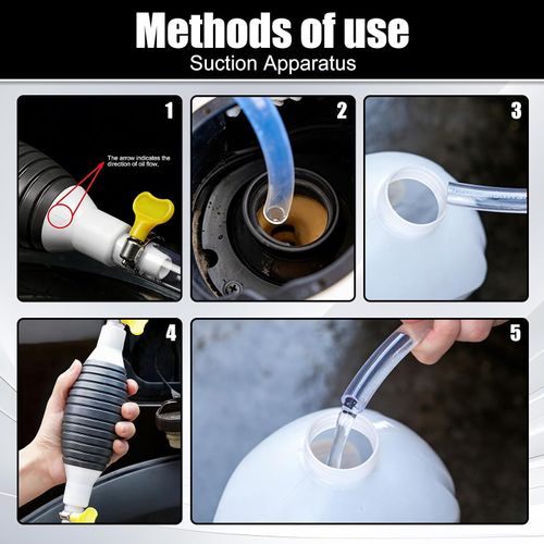 Car Sucker Oil Transfer Fuel Pump Multifunctional Manual Pump for Gasoline Gas Oil Fuel Petrol Diesel Fluid Water Fish Tank(2Meter)