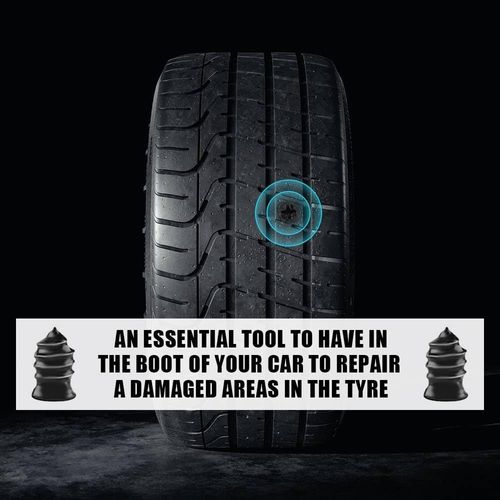 60Pcs Heavy-Duty Tyre Repair Rubber Nails with Screwdriver,Car Tyre Repair Kit,Puncture Repair Kit for Car, Motorcycle,Bike,Emergency Tire Plug Kit  (30S+30L）