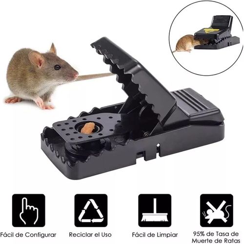 Rats Trap, Mice Traps That Work, Mice Snap Trap with Bait Cup, Reusable, Effective Mouse Catcher Indoor 2 Pack