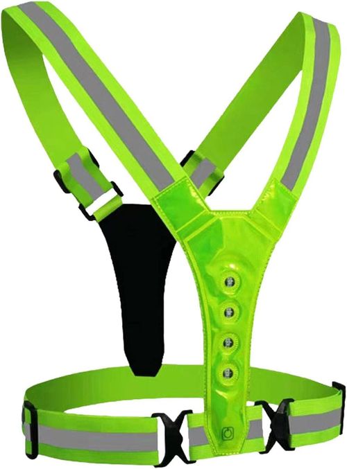 Running Light Vest,LED Sports Vest for Men Women - Rechargeable Reflective Safety Gear, High Visibility Soufly for Night Running Cycling Walking